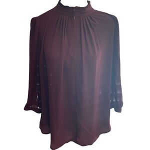 Worthington Deep Burgundy Blouse